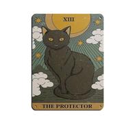 Póster retro de tarot estilo The Protector, letrero de metal de estaño, arte elegante, pintura de hierro, bar, cueva de personas, cafetería, garaje, decoración de pared, 30 x 40 cm