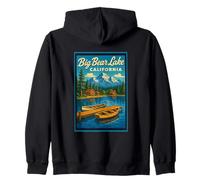 Póster retro vintage de Big Bear Lake California CA Sudadera con Capucha