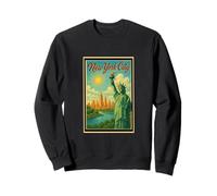 Póster retro vintage de Ellis Island New York City State NY NYC Sudadera