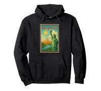 Póster retro vintage de Ellis Island New York City State NY NYC Sudadera con Capucha