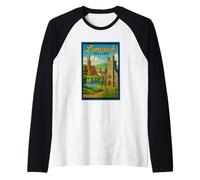 Póster retro vintage de Limerick City Irlanda IRE Camiseta Manga Raglan