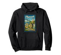 Póster retro vintage de Plymouth City England UK Sudadera con Capucha
