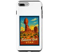 Póster retro vintage equilibrado de rock Utah UT Art Zion Graphic Carcasa para iPhone 7 Plus/8 Plus