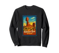 Póster retro vintage equilibrado de rock Utah UT Art Zion Graphic Sudadera