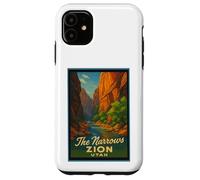 Póster retro vintage The Narrows Utah UT Zion Art Graphic Carcasa para iPhone 11