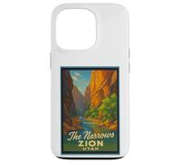Póster retro vintage The Narrows Utah UT Zion Art Graphic Carcasa para iPhone 13 Pro
