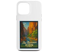 Póster retro vintage The Narrows Utah UT Zion Art Graphic Carcasa para iPhone 13 Pro Max
