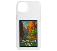 Póster retro vintage The Narrows Utah UT Zion Art Graphic Carcasa para iPhone 14 Plus