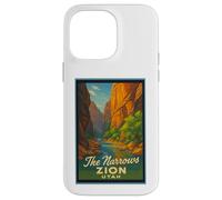 Póster retro vintage The Narrows Utah UT Zion Art Graphic Carcasa para iPhone 14 Pro Max