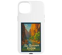 Póster retro vintage The Narrows Utah UT Zion Art Graphic Carcasa para iPhone 15 Plus