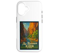 Póster retro vintage The Narrows Utah UT Zion Art Graphic Carcasa para iPhone 16