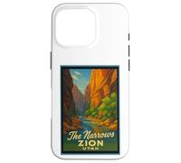 Póster retro vintage The Narrows Utah UT Zion Art Graphic Carcasa para iPhone 16 Pro