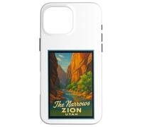 Póster retro vintage The Narrows Utah UT Zion Art Graphic Carcasa para iPhone 16 Pro Max