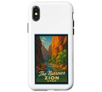 Póster retro vintage The Narrows Utah UT Zion Art Graphic Carcasa para iPhone X/XS