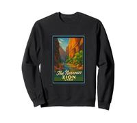 Póster retro vintage The Narrows Utah UT Zion Art Graphic Sudadera