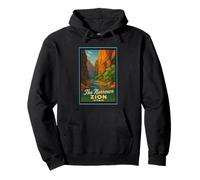 Póster retro vintage The Narrows Utah UT Zion Art Graphic Sudadera con Capucha