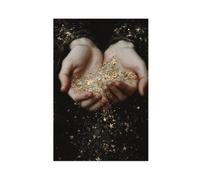 Póster romántico de lienzo con texto en inglés "We Are All Stardust" para decoración de dormitorio, oficina, habitación, regalo, 30 x 45 cm