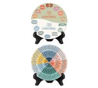 Póster Rueda de Emociones - Gráfico de emociones de madera resistente, herramienta de aprendizaje de psicología | Rueda de dos piezas con soporte para terapia de salud mental oficinas