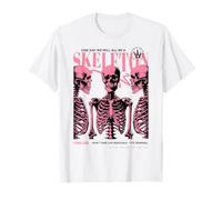 Póster sarcástico Divertido de semitono sarcástico de anatomía Esqueleto Rosa gótico Camiseta