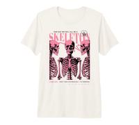 Póster sarcástico Divertido de semitono sarcástico de anatomía Esqueleto Rosa gótico Camiseta Premium