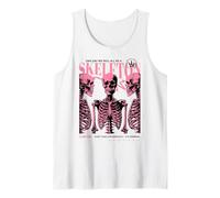 Póster sarcástico Divertido de semitono sarcástico de anatomía Esqueleto Rosa gótico Camiseta sin Mangas