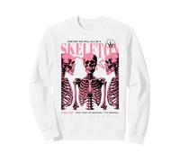 Póster sarcástico Divertido de semitono sarcástico de anatomía Esqueleto Rosa gótico Sudadera