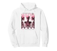 Póster sarcástico Divertido de semitono sarcástico de anatomía Esqueleto Rosa gótico Sudadera con Capucha