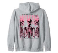 Póster sarcástico Divertido de semitono sarcástico de anatomía Esqueleto Rosa gótico Sudadera con Capucha