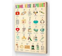 poster School Health Office Decor - Vintage Alphabet Framed Poster, ABCs of Wellness Educational Art for Nurse & Clinic Wall(Unframed,08x12inch(20x30cm))