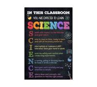 poster Science Lab Safety Rules Poster, Laminated Classroom Decor for Middle School, High School Chemistry & Biology Lab, Teacher Supplies(Framed,08x12inch(20x30cm))