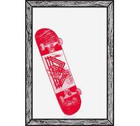 Póster Skate Red A3 21x29 - Impreso en Papel 250gr - Póster Pared - Lámina Enmarcada - Cuadros Decoración Salón - Pósters Decorativos -