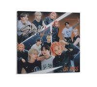 Póster SKZ de Stray Kids Kpop Stray Kids todos los grupos, póster decorativo de lienzo decorativo para pared, decoración moderna de dormitorio, póster de 20 x 20 pulgadas (50 x 50 cm), estilo marco