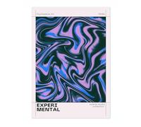 Póster sobre Lienzo Aura "Experi-Mental", Impresión Artística Psychedelia de los Años 60, Decor de la Colección Solaria Studio para Habitación, Arte de Pared Motivacional para Dormitorio, Sin Marco