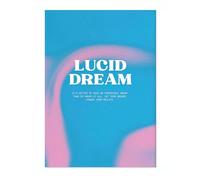 Póster sobre Lienzo Aura "Sueño Lúcido", Impresión de Citas Inspiradoras, Decoración Artística con Frase de Afirmaciones para Habitación, Arte de Pared Motivacional para Dormitorio, Sin Enmarcar