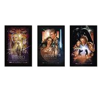 POSTER STOP ONLINE Star Wars Episode I, II y III - Juego de 3 pósteres de película/impresión (3 pósteres de Estilo Regular) (tamaño: 24 x 36 Pulgadas Cada uno)