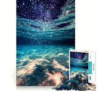 Póster Surrealista Corazón del Mar Estrellado para Adultos Rompecabezas de 1000 Piezas Juguete de lógica Pura Tiempo de Paz Corte preciso Regalo sincero 38x52cm