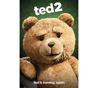 Póster "Ted 2" Ted is coming, again/Ted viene, otra vez (61cm x 91,5cm) + 2 marcos negros para póster con suspención