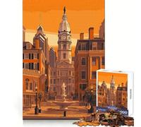 Póster turístico de Filadelfia, Rompecabezas de 1000 Piezas para Adultos, Juguete Inteligente, Divertido y silencioso, Borde Liso, Regalo para Festivales (38x52cm)