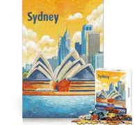 Póster turístico de Sídney, Rompecabezas de 1000 Piezas para Adultos, Juguete Mental Relajante, Regalo de cumpleaños de Primera Calidad 50x75cm