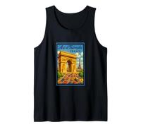 Póster turístico vintage de los años 50 de París Francia Camiseta sin Mangas