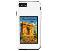 Póster turístico vintage de los años 50 de París Francia Carcasa para iPhone SE (2020) / 7 / 8
