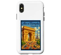 Póster turístico vintage de los años 50 de París Francia Carcasa para iPhone X/XS