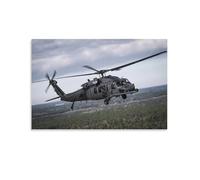 Póster UH-60 de helicóptero militar Black Hawk Gunship Fighter Aircraft (3) impresiones artísticas de pared para decoración del hogar