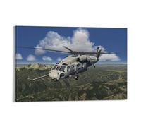 Póster UH-60 de helicóptero militar Black Hawk Gunship Fighter Aircraft (6) pósteres artísticos para pared, pintura fotográfica, póster para colgar en la familia