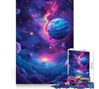 Póster Vectorial Espacial, Rompecabezas de 1000 Piezas para Adolescentes, para Practicar el razonamiento, para una Actividad Relajante, con Bordes, Regalo Original (50x75cm)