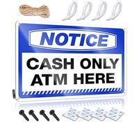 Póster vintage con texto en inglés "Sweet Notice Cash Only Atm Here" - Decoración de pared vintage para cueva (30 x 40 cm)