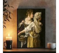 Póster vintage de Artemisia Gentileschi, láminas de pintura al óleo, impresiones en lienzo italianas del Renacimiento, póster decorativo (70x110cm/sin marco)