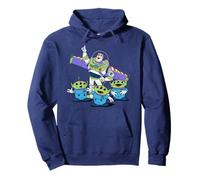 Póster vintage de Disney Pixar Toy Story Buzz And Aliens Sudadera con Capucha
