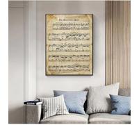 Póster vintage de El Cascanueces con partituras de Tchaikovsky, música clásica para piano, lienzo, decoración del hogar, 30 x 40 cm, sin marco