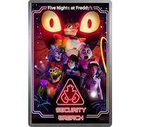 Póster vintage de Five Nights at Freddy's Security Breach con logotipo de estaño, arte de pared de metal, decoración de baño, bar, garaje, cafetería, hogar, café, calcomanía de pared de 8 x 12